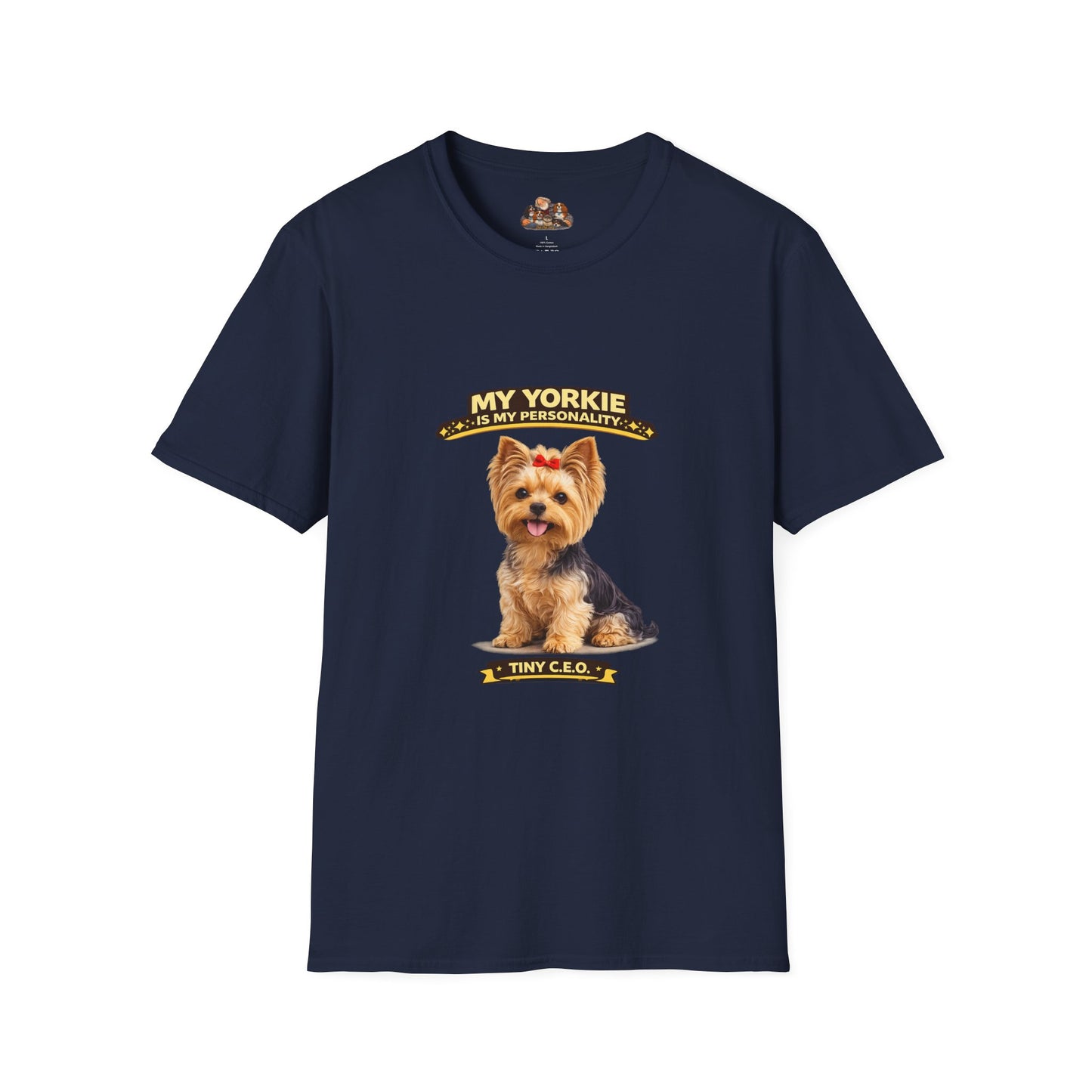 My Yorkie Is My Personality – Tiny C.E.O. – Personalized Dog Breed Tee