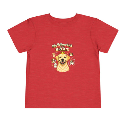 Let your toddler show their pride -- "My Yellow Lab is the G.O.A.T." – Toddler T-Shirt