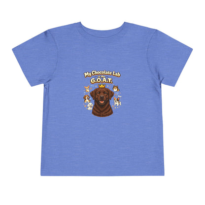 Let your toddler show their pride -- "My Choclolate Lab is the G.O.A.T." – Toddler T-Shirt