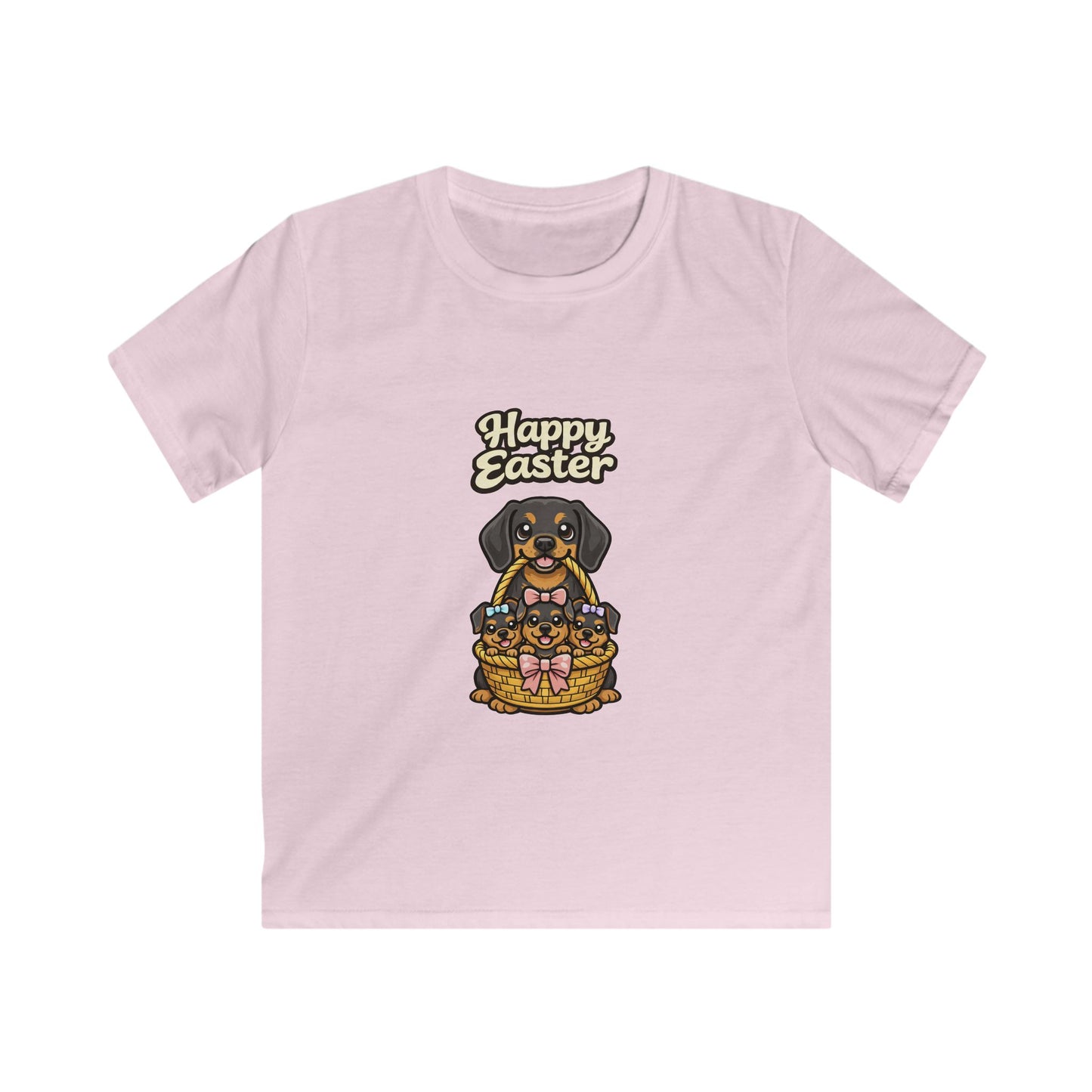 Dachshund Bulldog Family Happy Easter — Youth Dog Lover Tee