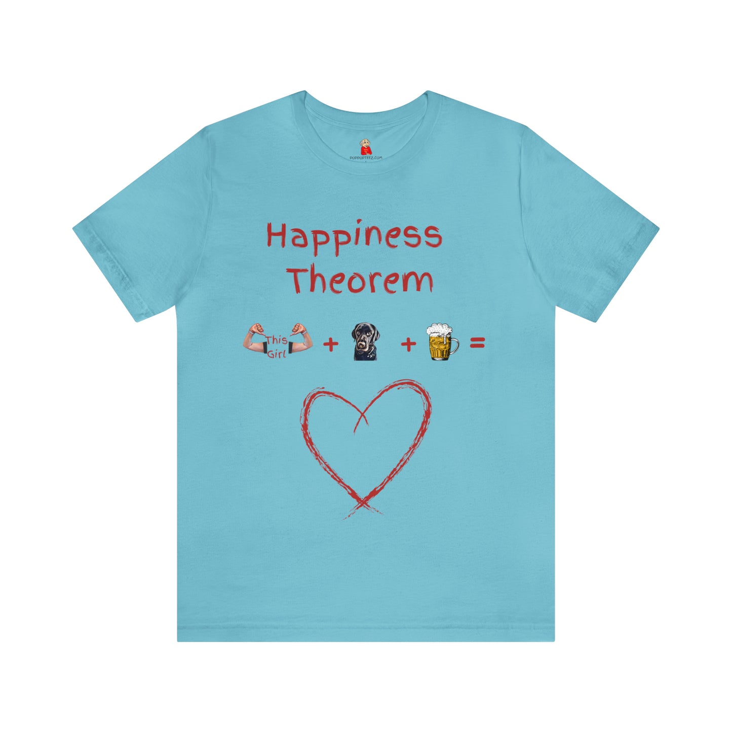 This Girl + Labrador + Beer = Happiness Unisex Jersey Tee