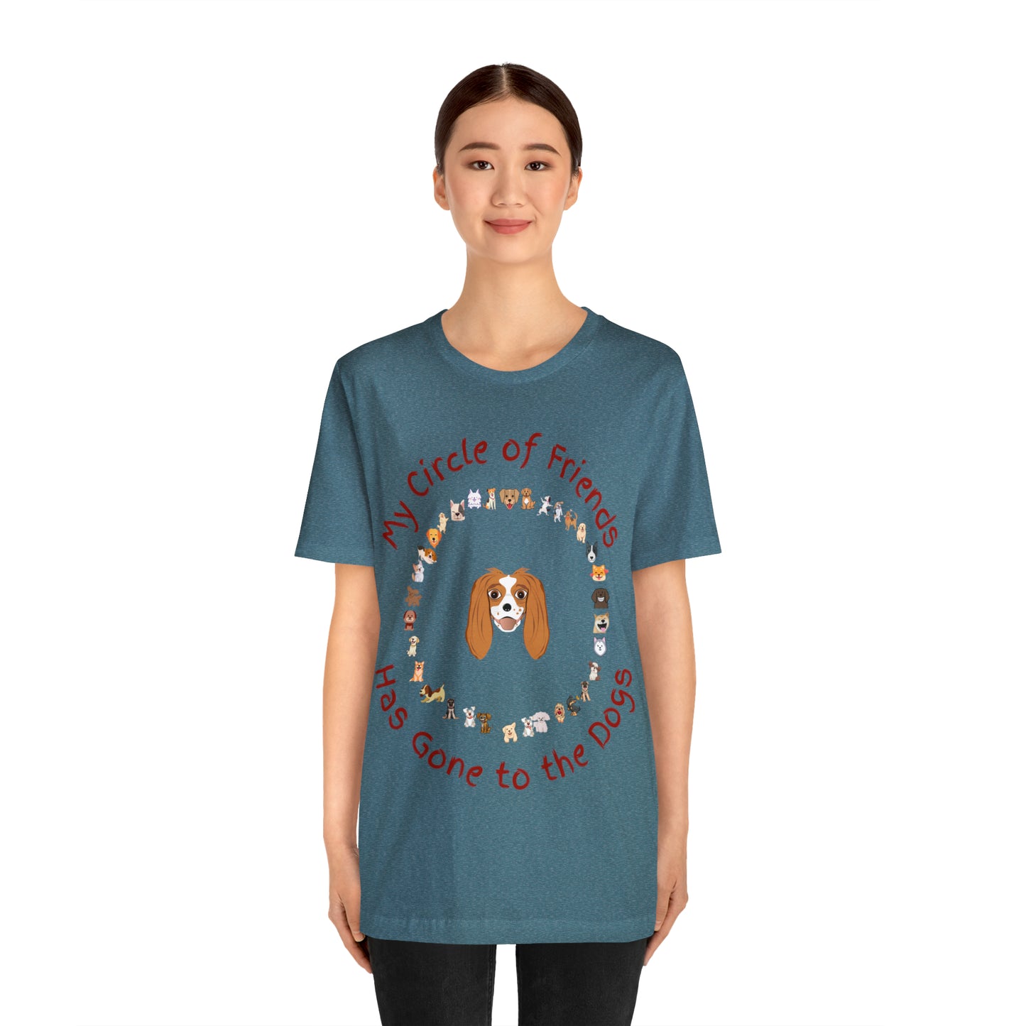 Barney’s Circle of Friends Has Gone to the Dogs! Unisex Jersey Short Sleeve Tee