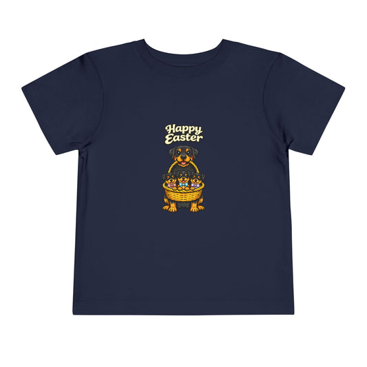Rottweiler Family Happy Easter -- Toddler Dog Lover Tee