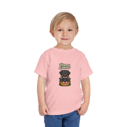 Black Labrador Retriever Family Happy Easter -- Toddler Dog Lover Tee