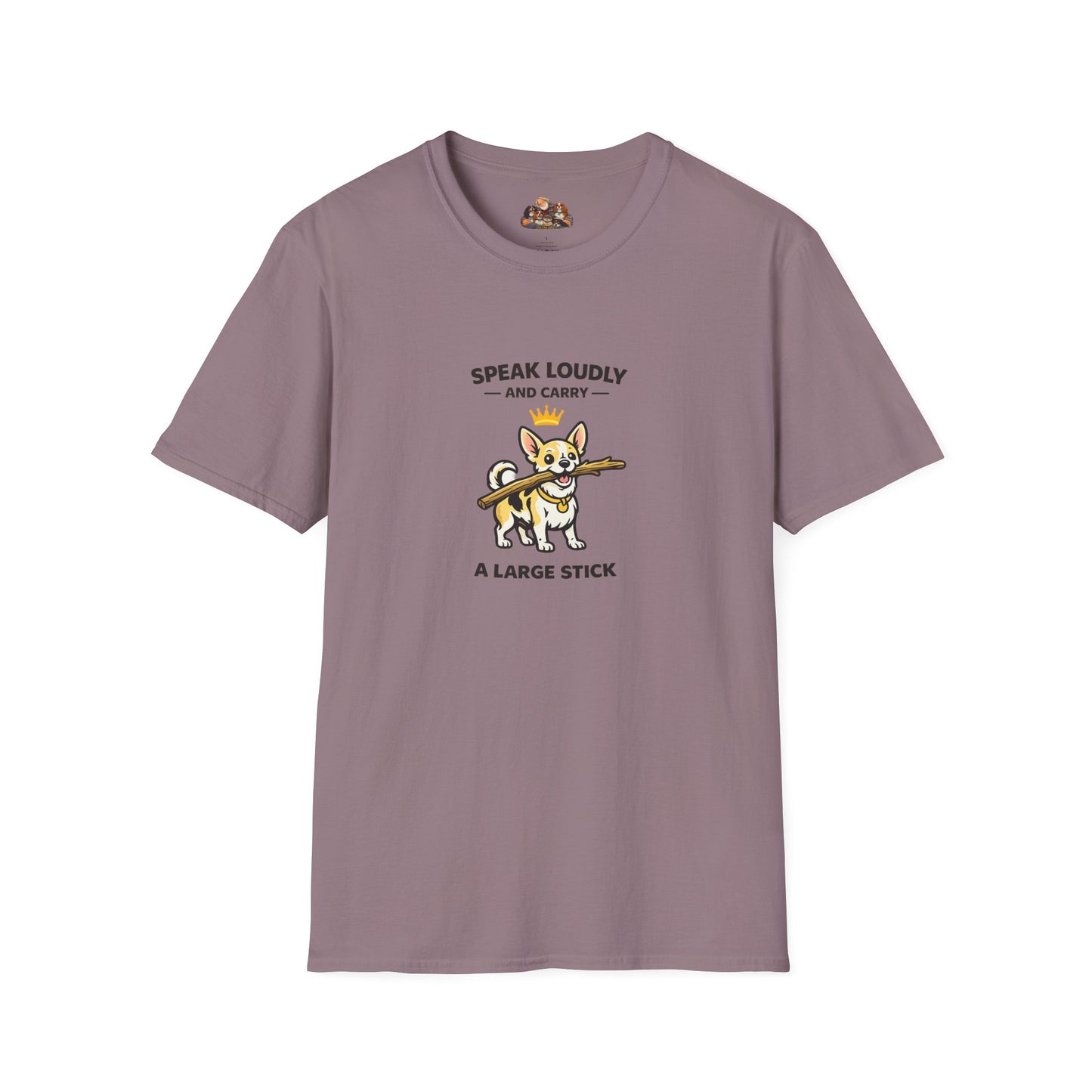 Speak Loudly And Carry A Large Stick  — Soft-Color Minimalist Family Collection For Adult Dog Lovers