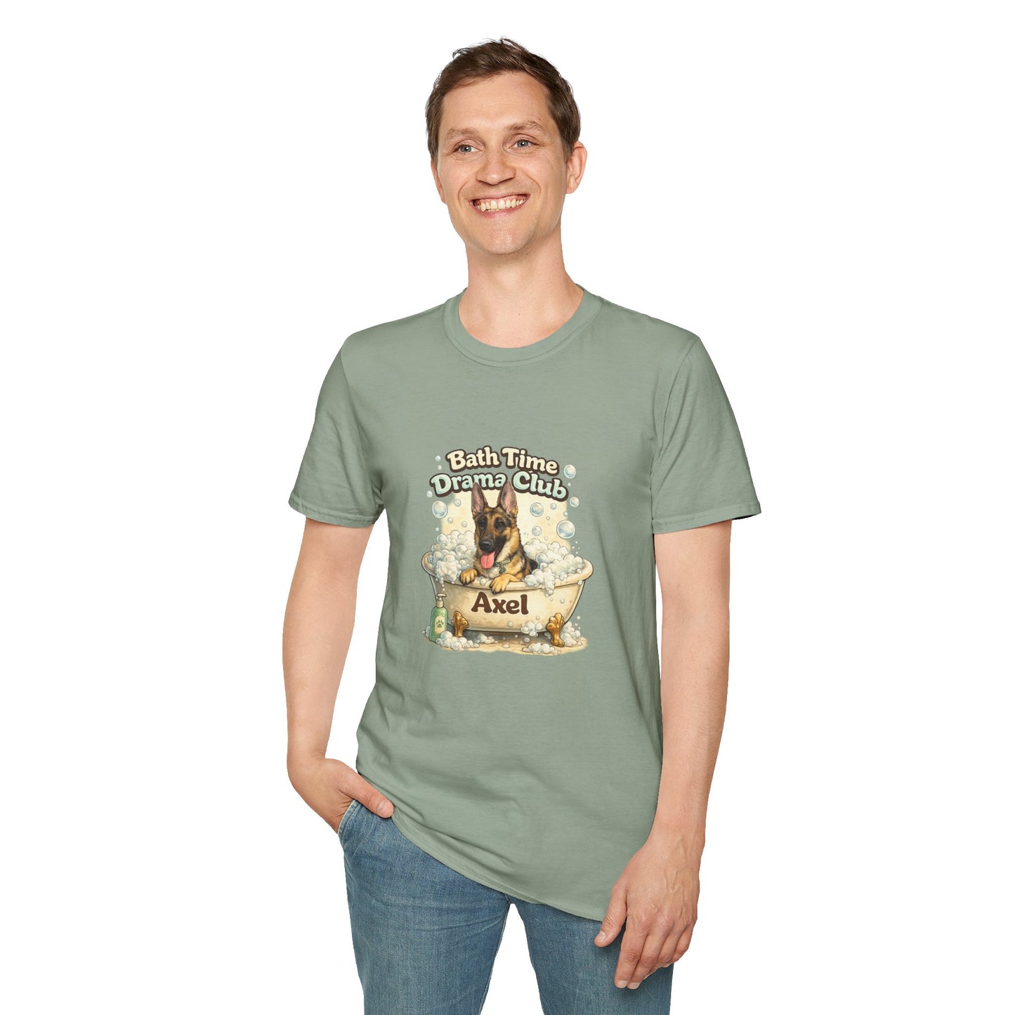 Bath Time Drama Club – Personalized Dog Spa T-Shirt – Paw Spa Days Remembered