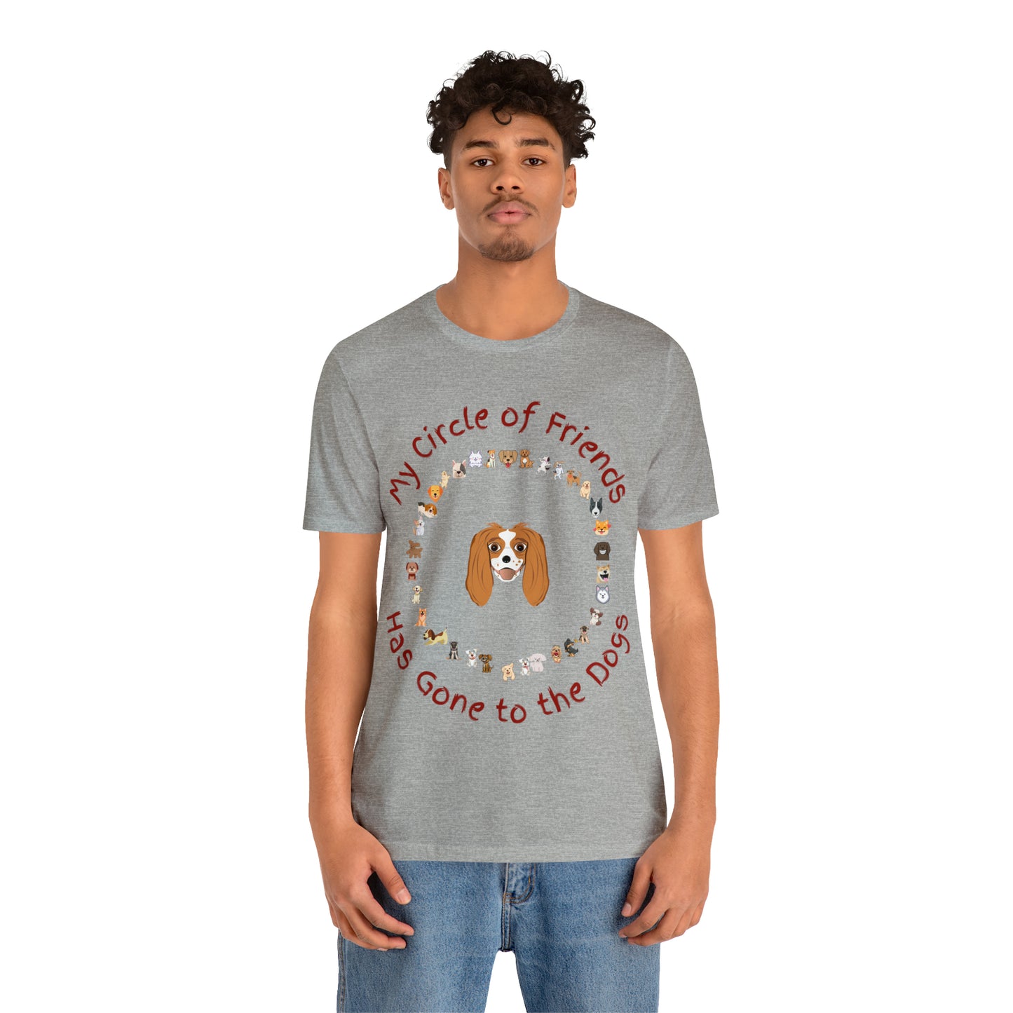 Barney’s Circle of Friends Has Gone to the Dogs! Unisex Jersey Short Sleeve Tee