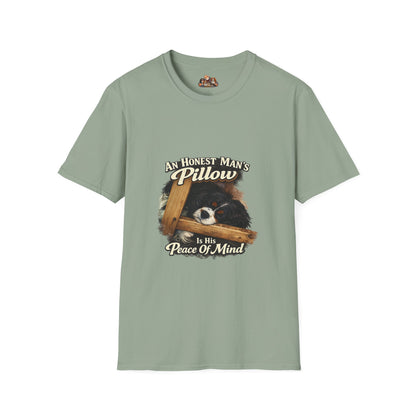 An Honest Man's Pillow Is His Peace Of Mind  —  Dog Lover T-Shirt