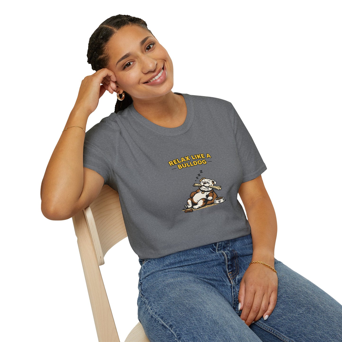 Relax Like A Bulldog  —  Soft-Color Minimalist Family Collection For Adult Dog Lovers