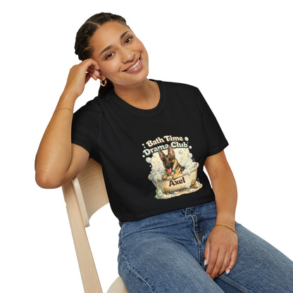 Bath Time Drama Club – Personalized Dog Spa T-Shirt – Paw Spa Days Remembered