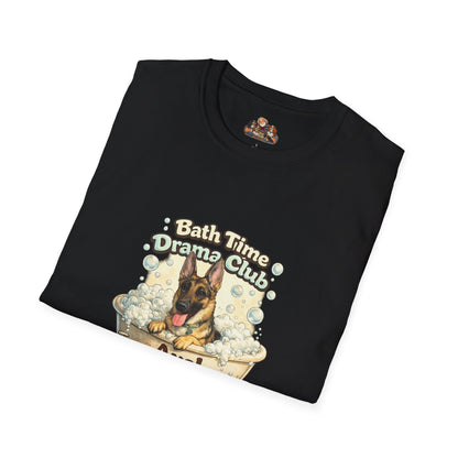 Bath Time Drama Club – Personalized Dog Spa T-Shirt – Paw Spa Days Remembered