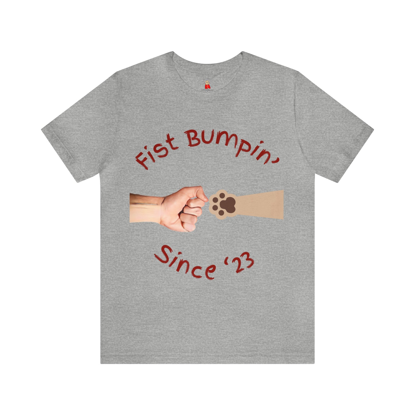 Fist Bumpin Since ‘23 Tan Paw Unisex Jersey Short Sleeve Tee