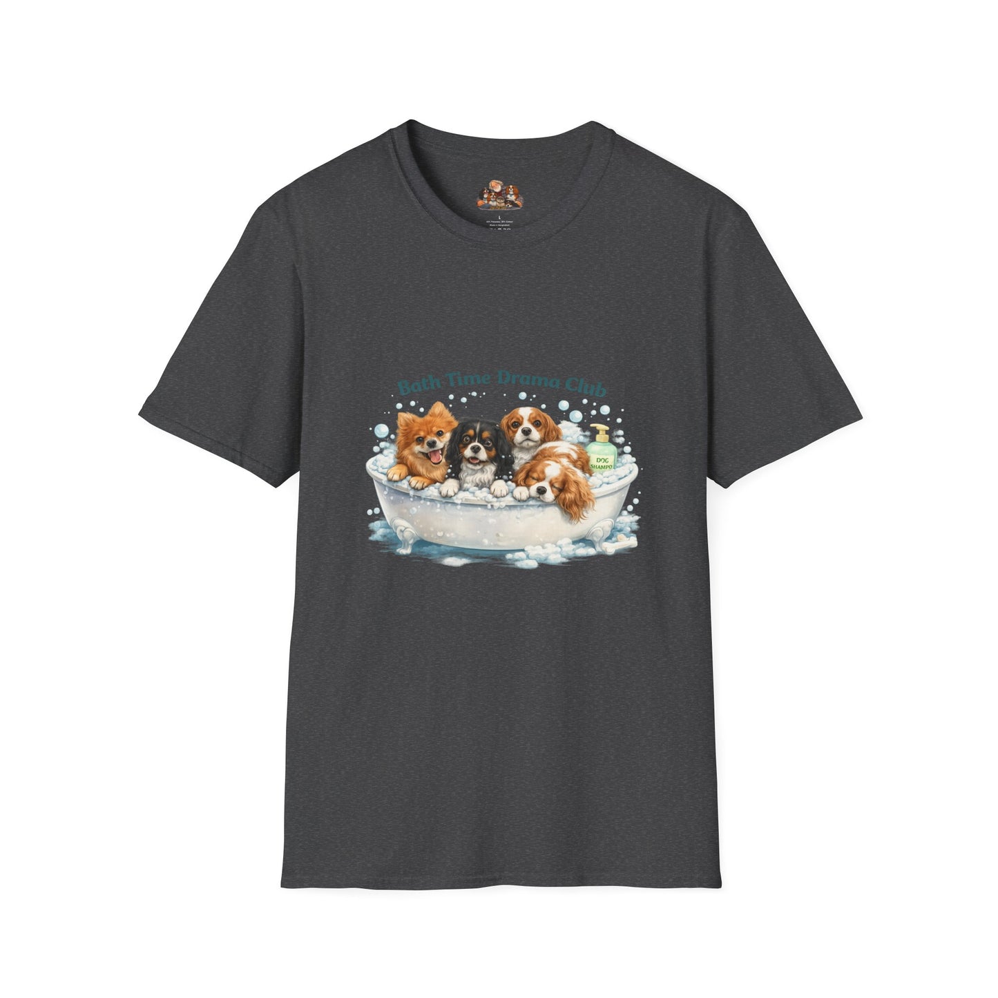 Bath Time Drama Club – Personalized Dog Spa T-Shirt – Paw Spa Days Remembered