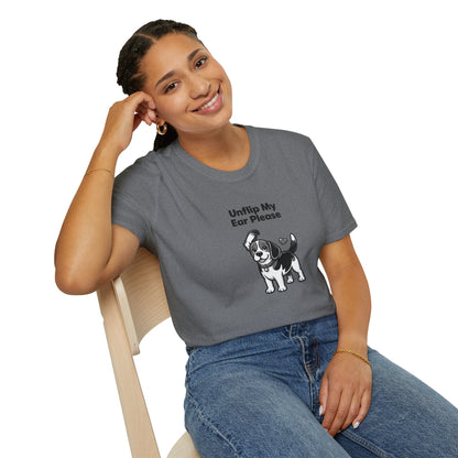 Unflip My Ear Please  —  Black And White Minimalist Family Collection For Adult Dog Lovers