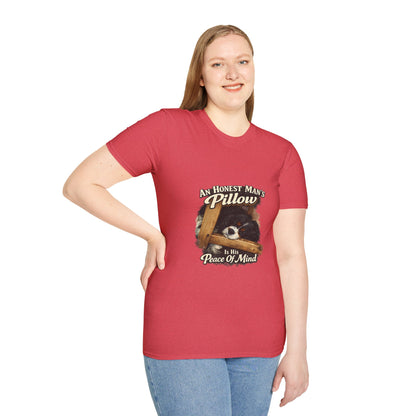 An Honest Man's Pillow Is His Peace Of Mind  —  Dog Lover T-Shirt
