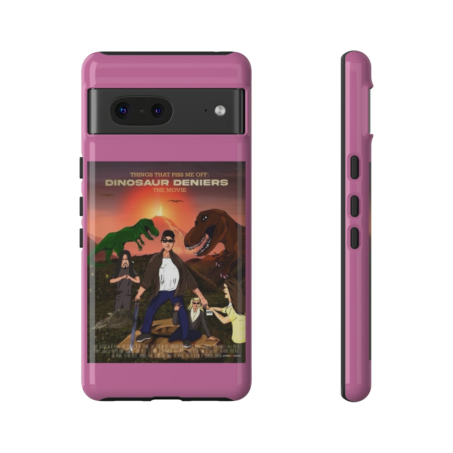 Dinosaur Deniers: The Movie Tough Phone Case (light pink)