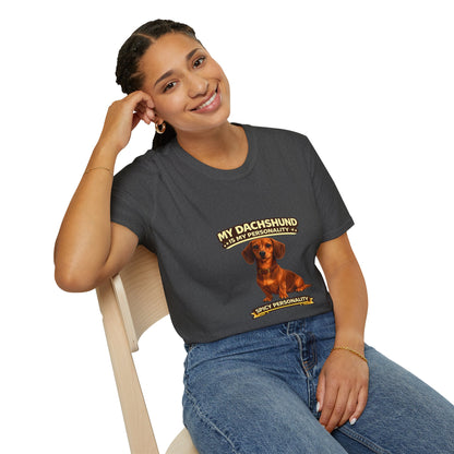 My Dachshund Is My Personality – Spicy Personality  – Personalized Dog Tee