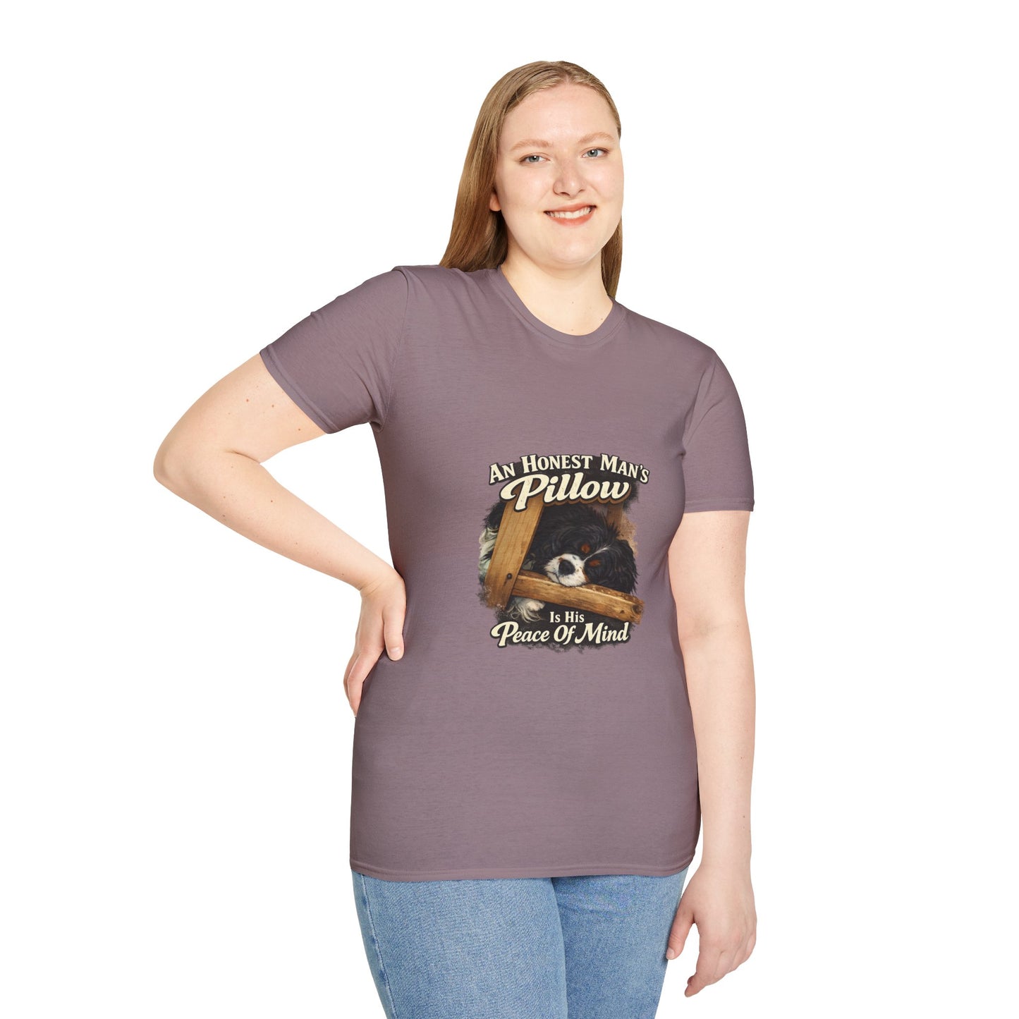 An Honest Man's Pillow Is His Peace Of Mind  —  Dog Lover T-Shirt