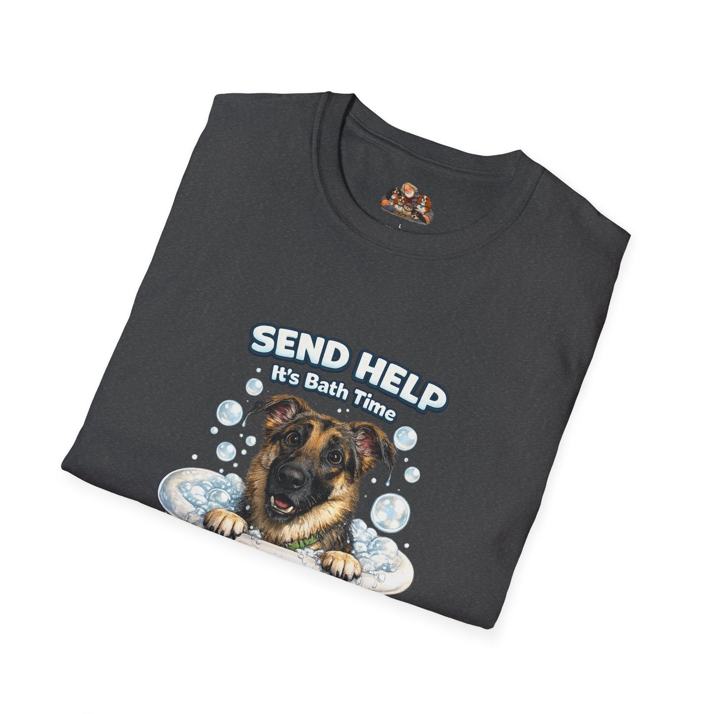 Send Help It's Bath Time – Personalized Dog Spa T-Shirt – Paw Spa Days Remembered