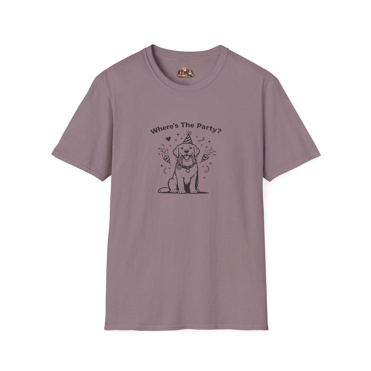Where's The Party?  —  Black And White Minimalist Family Collection For Adult Dog Lovers