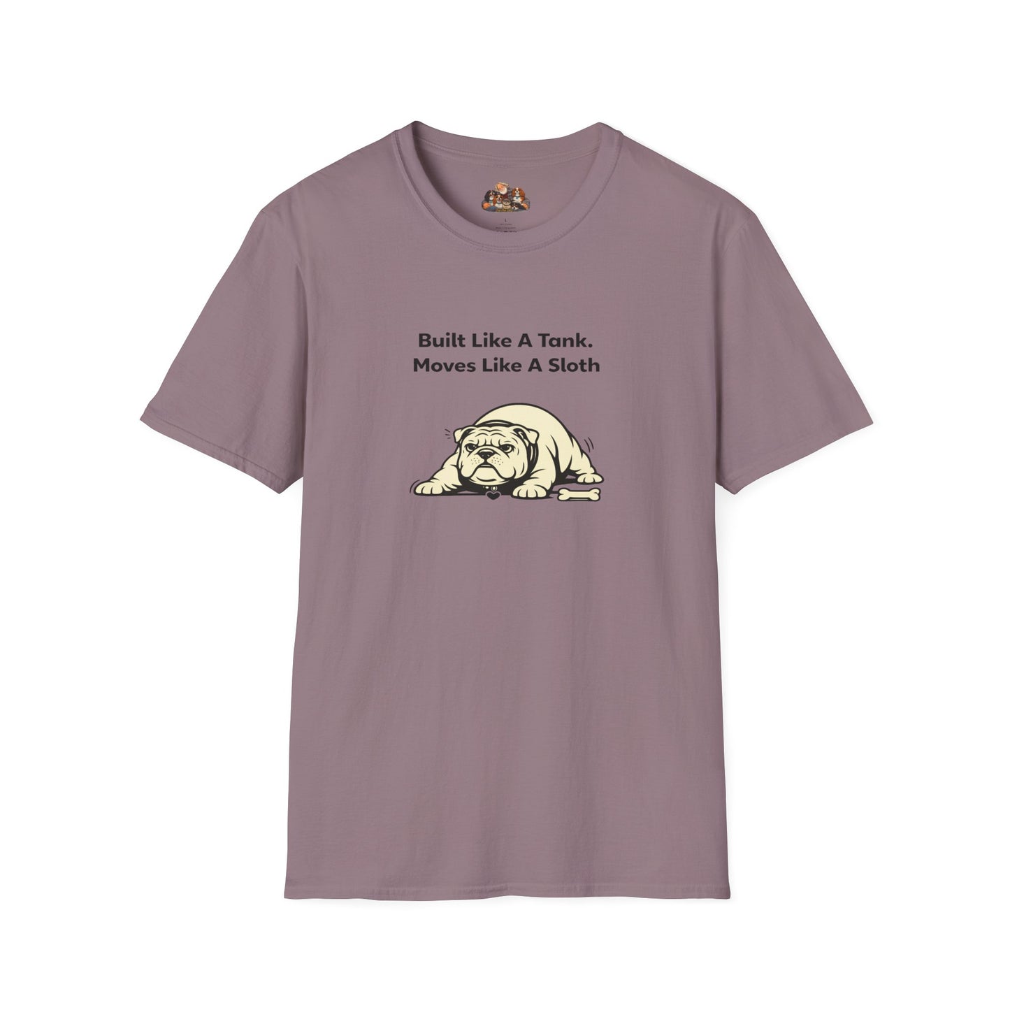 Built Like A Tank. Moves Like A Sloth.  —  Soft-Color Minimalist Family Collection For Adult Dog Lovers