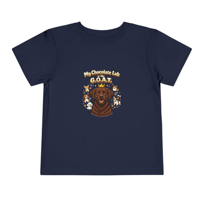 Let your toddler show their pride -- "My Choclolate Lab is the G.O.A.T." – Toddler T-Shirt