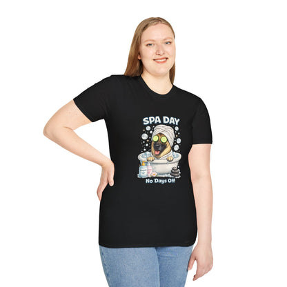 Spa Day No Days Off – Personalized Dog Spa T-Shirt – Paw Spa Days Remembered