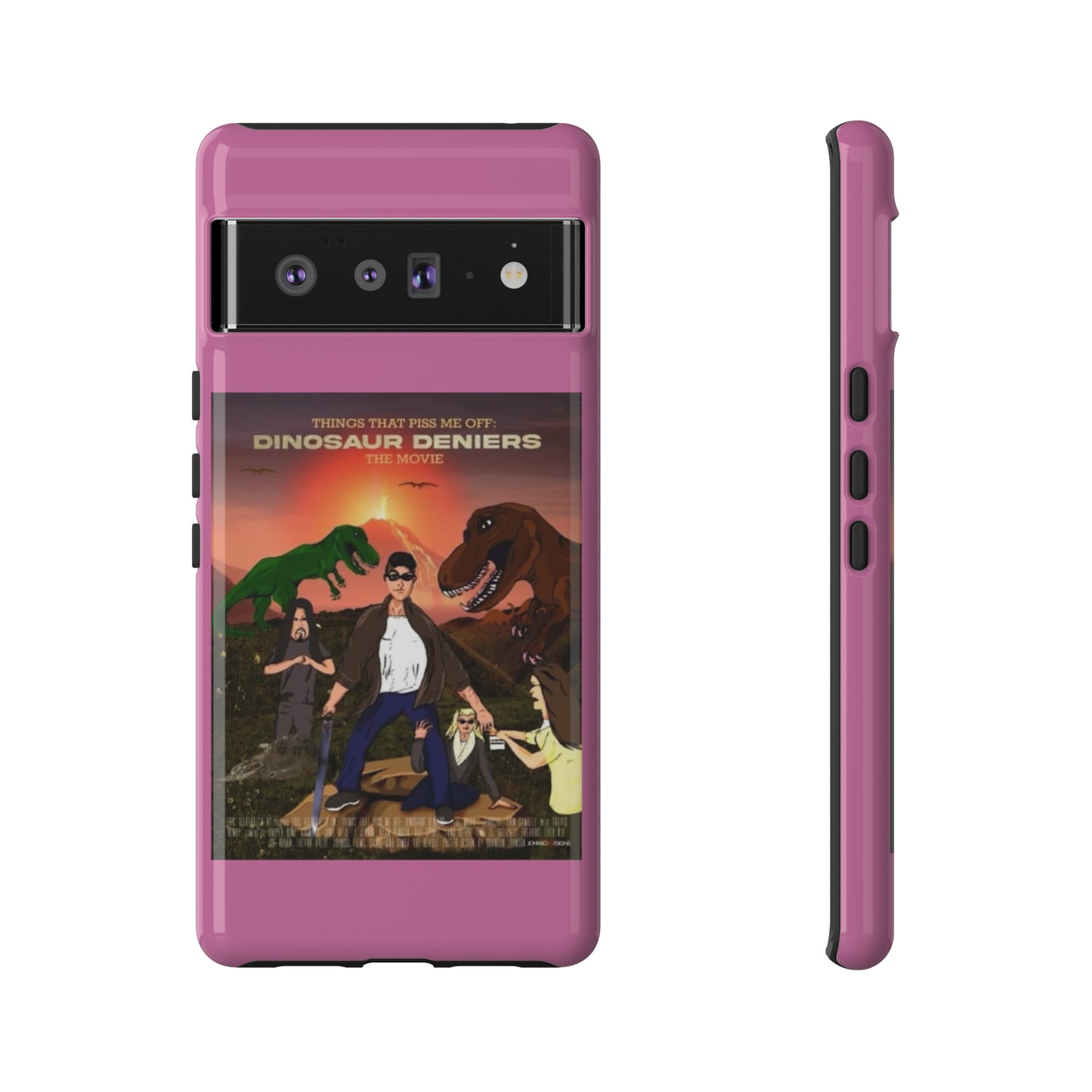 Dinosaur Deniers: The Movie Tough Phone Case (light pink)