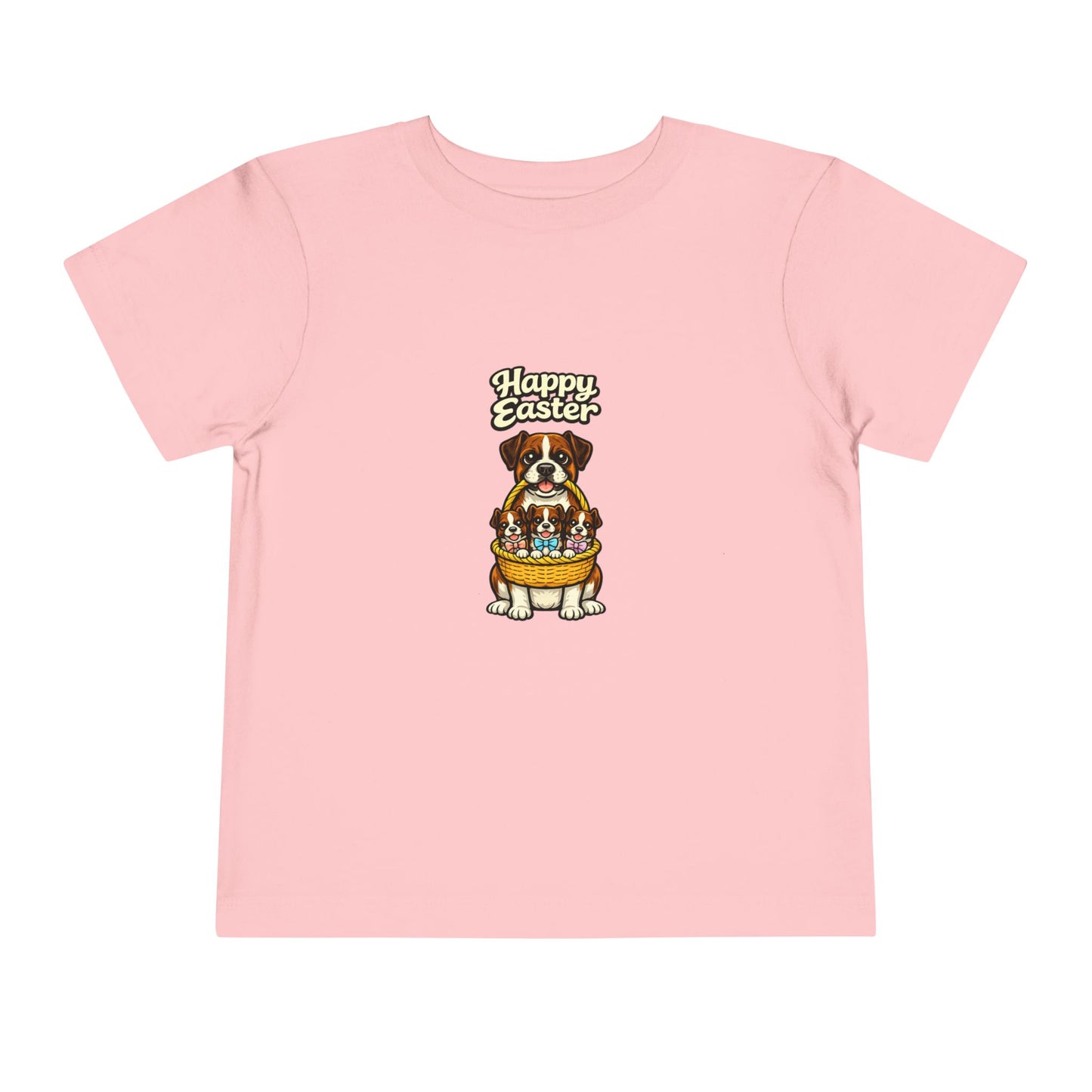 Boxer Family Happy Easter -- Toddler Dog Lover Tee