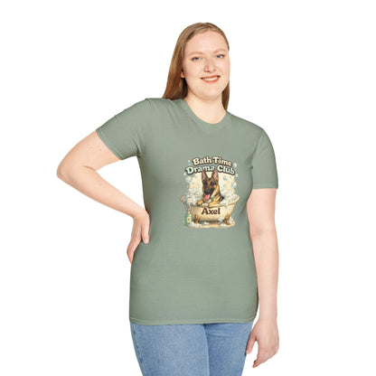 Bath Time Drama Club – Personalized Dog Spa T-Shirt – Paw Spa Days Remembered