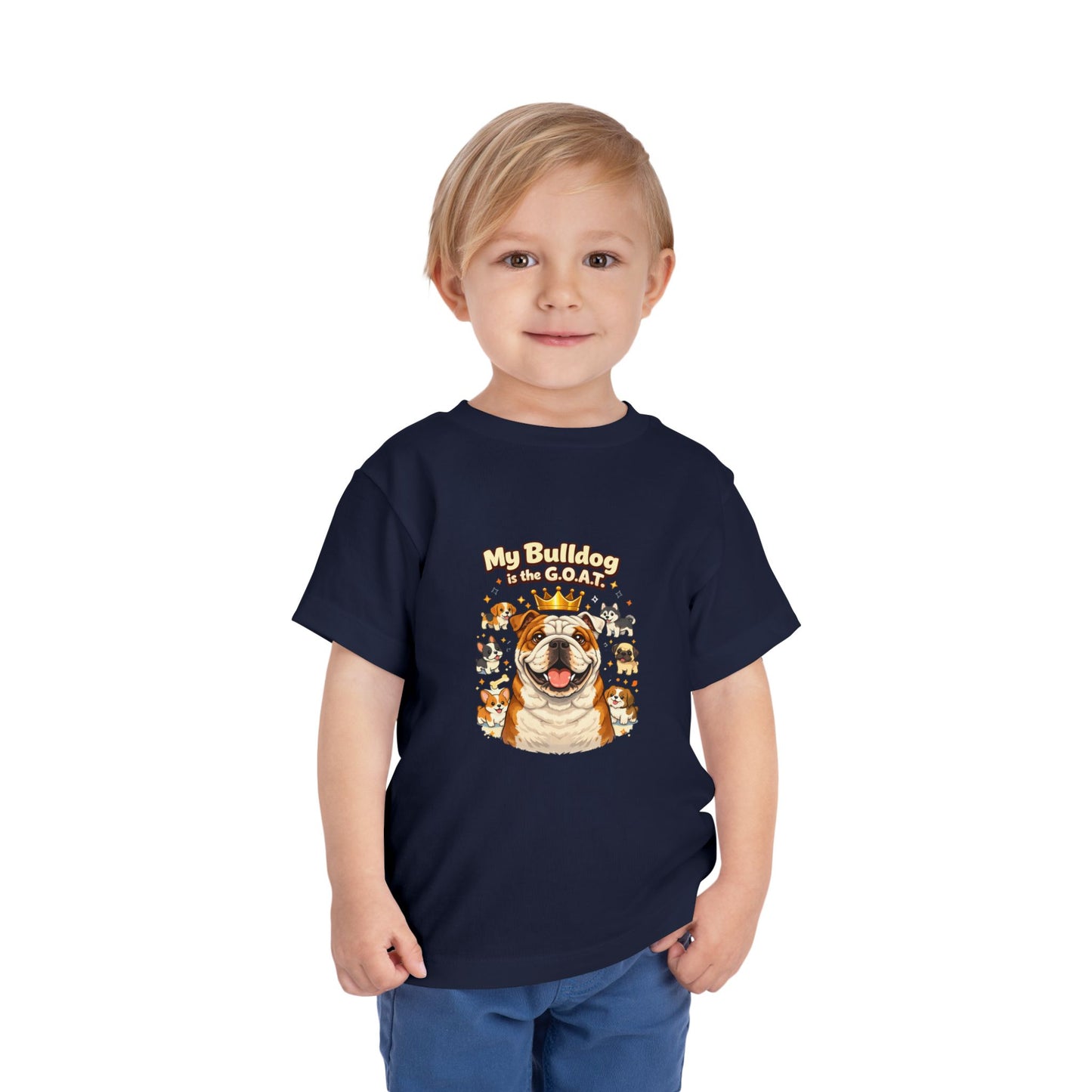 Let your toddler show their pride -- "My Bulldog is the G.O.A.T." – Toddler T-Shirt