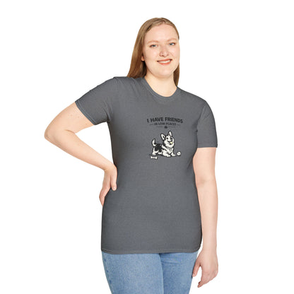 I Have Friends In Low Places  —  Black And White Minimalist Family Collection For Adult Dog Lovers