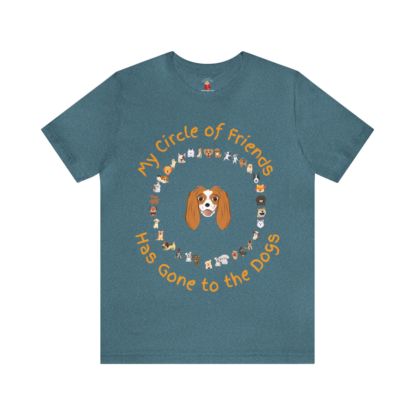 Barney’s Circle of Friends is Going to the Dogs Unisex Jersey Short Sleeve Tee