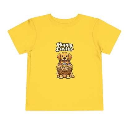 Yellow Labrador Retriever Family Happy Easter -- Toddler Dog Lover Tee