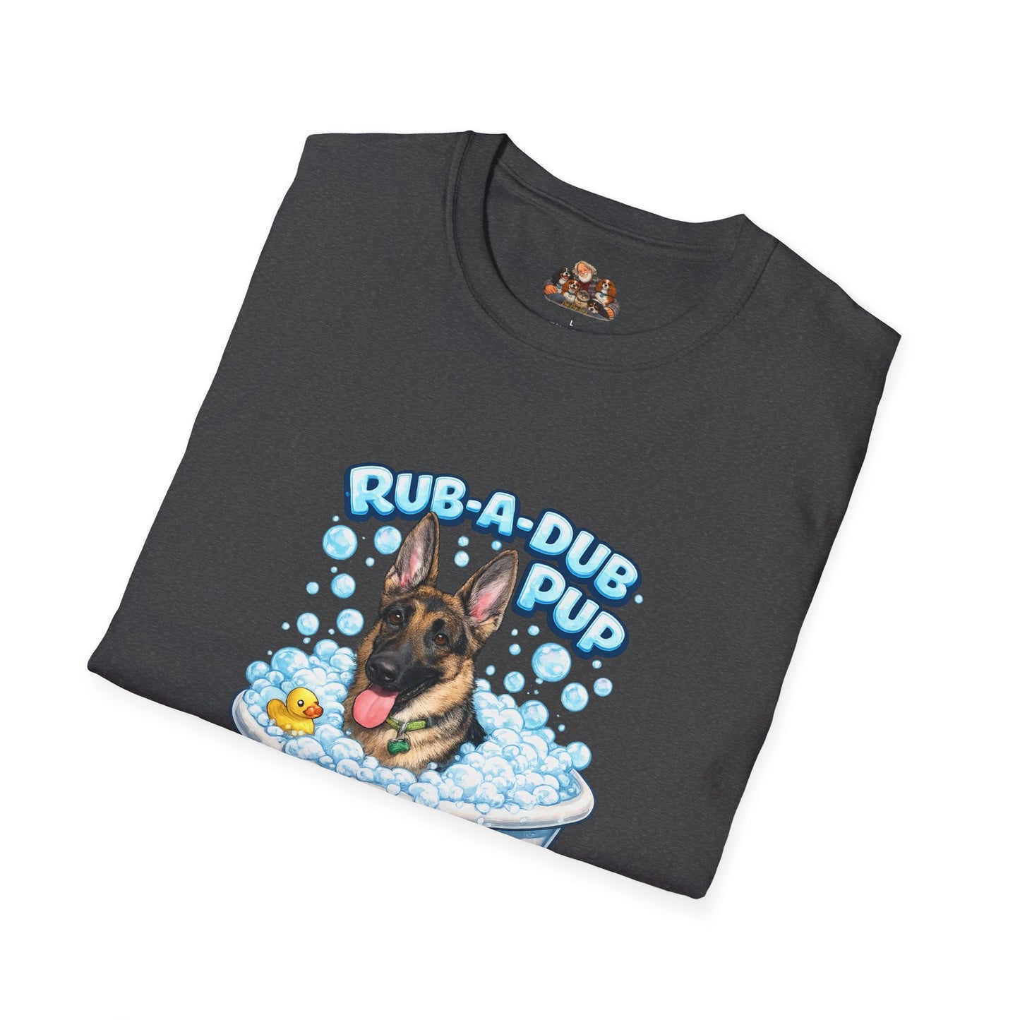 Rub-A-Dub Pup – Personalized Dog Spa T-Shirt – Paw Spa Days Remembered