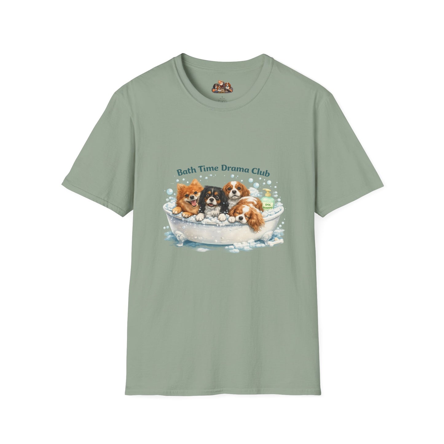 Bath Time Drama Club – Personalized Dog Spa T-Shirt – Paw Spa Days Remembered