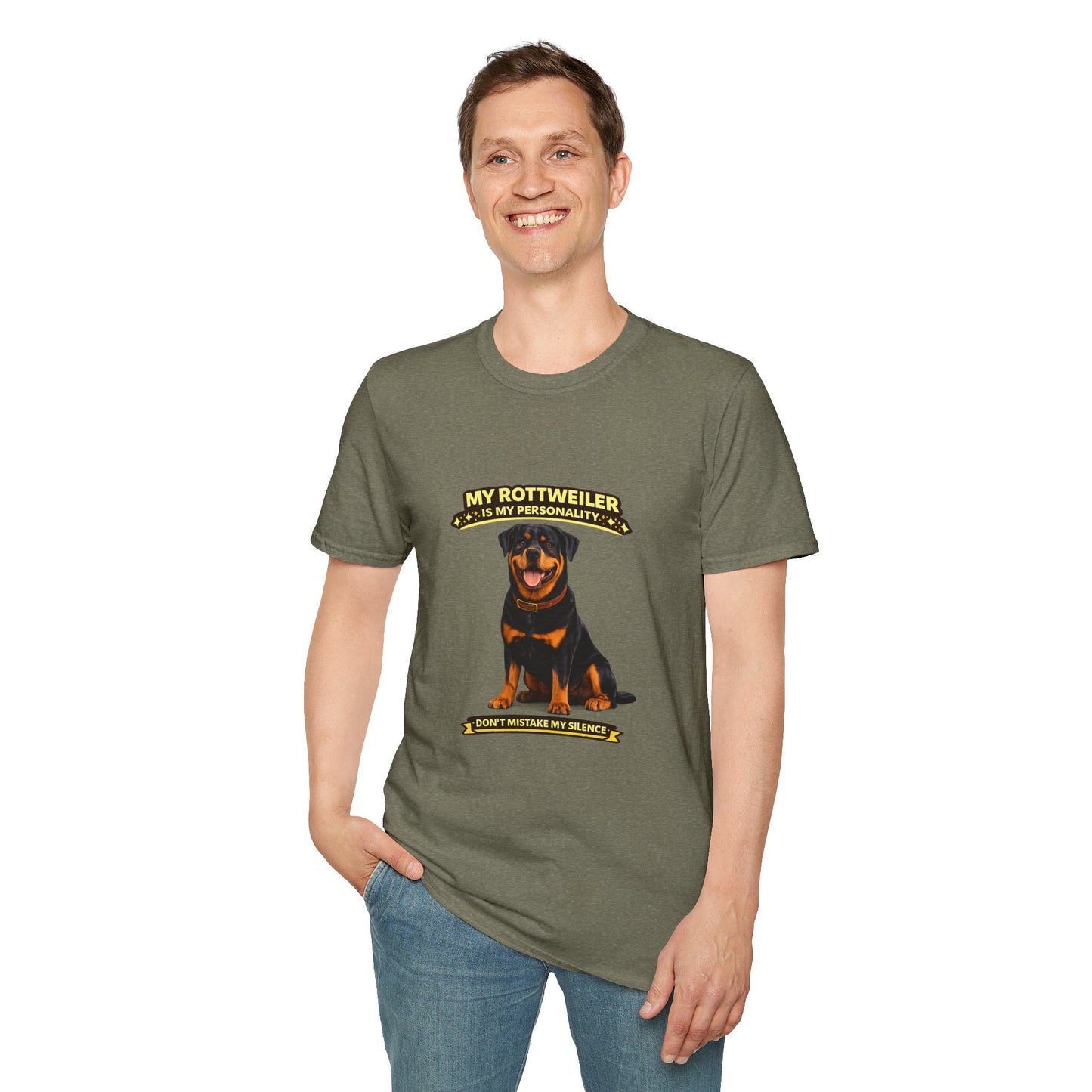 My Rottweiler Is My Personality – Don't Mistake My Silence – Personalized Dog Breed Tee