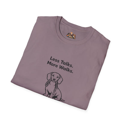 Beagle Less Talks. More Walks.  —  Black And White Minimalist Family Collection For Adult Dog Lovers