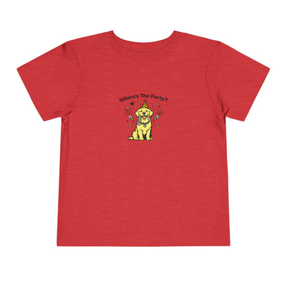 Where's The Party?  -- Toddler Dog Lover Tee
