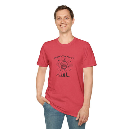 Where's The Party?  —  Black And White Minimalist Family Collection For Adult Dog Lovers