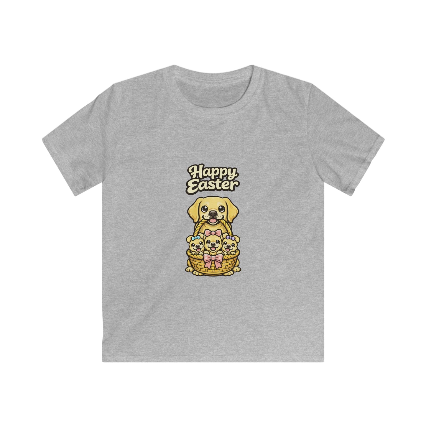 Yellow Labrador Retriever Family Happy Easter — Youth Dog Lover Tee