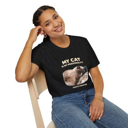 My Cat Is My Personality – "Quietly Devoted" – Personalized Custom Cat Shirt