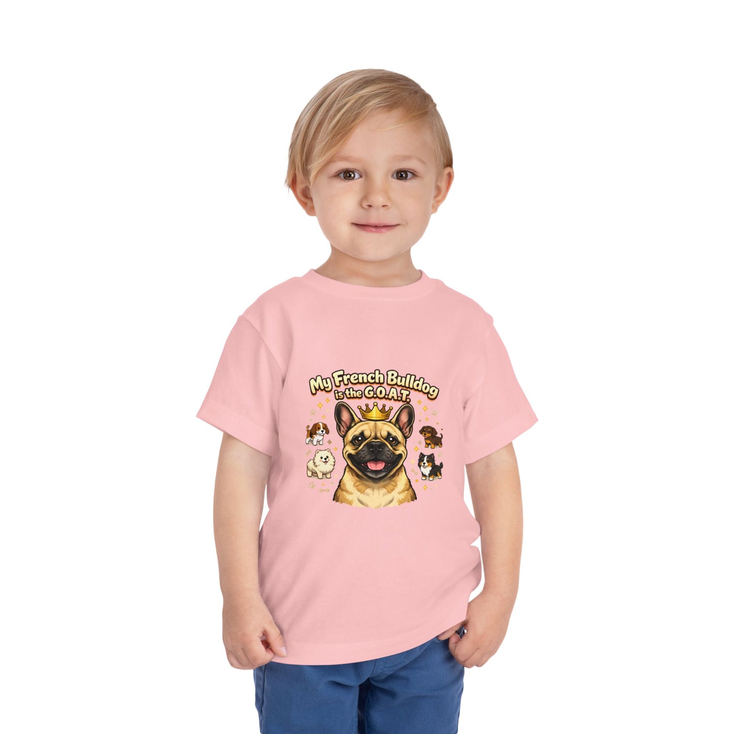 Let your toddler show their pride -- "My French Bulldog is the G.O.A.T." – Toddler T-Shirt