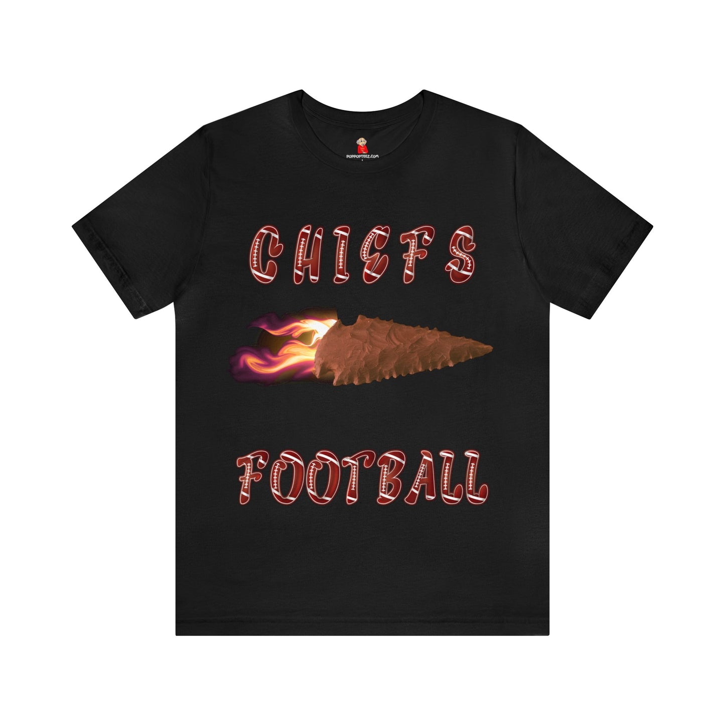 Chiefs Football FlameUnisex Jersey Short Sleeve Tee