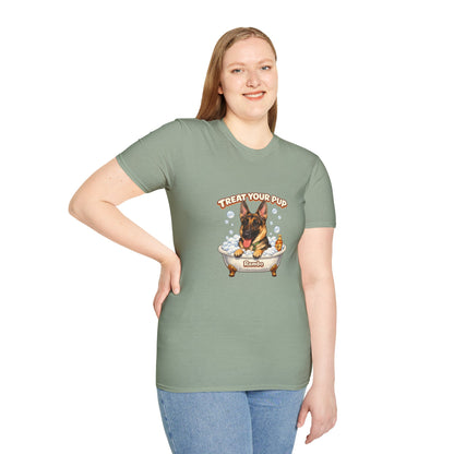 Bath Time Survivor – Personalized Dog Spa T-Shirt – Paw Spa Days Remembered