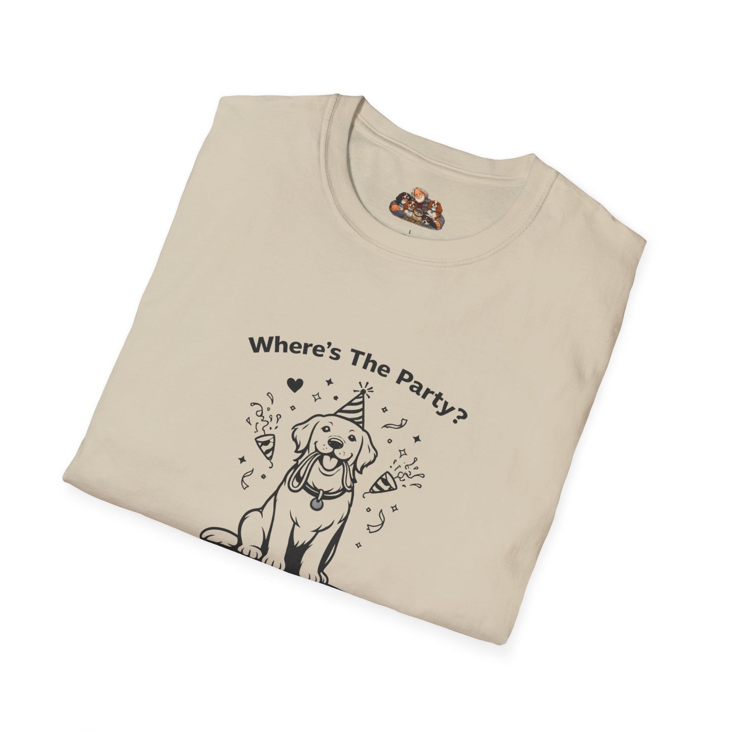 Where's The Party?  —  Dog Lover T-Shirt