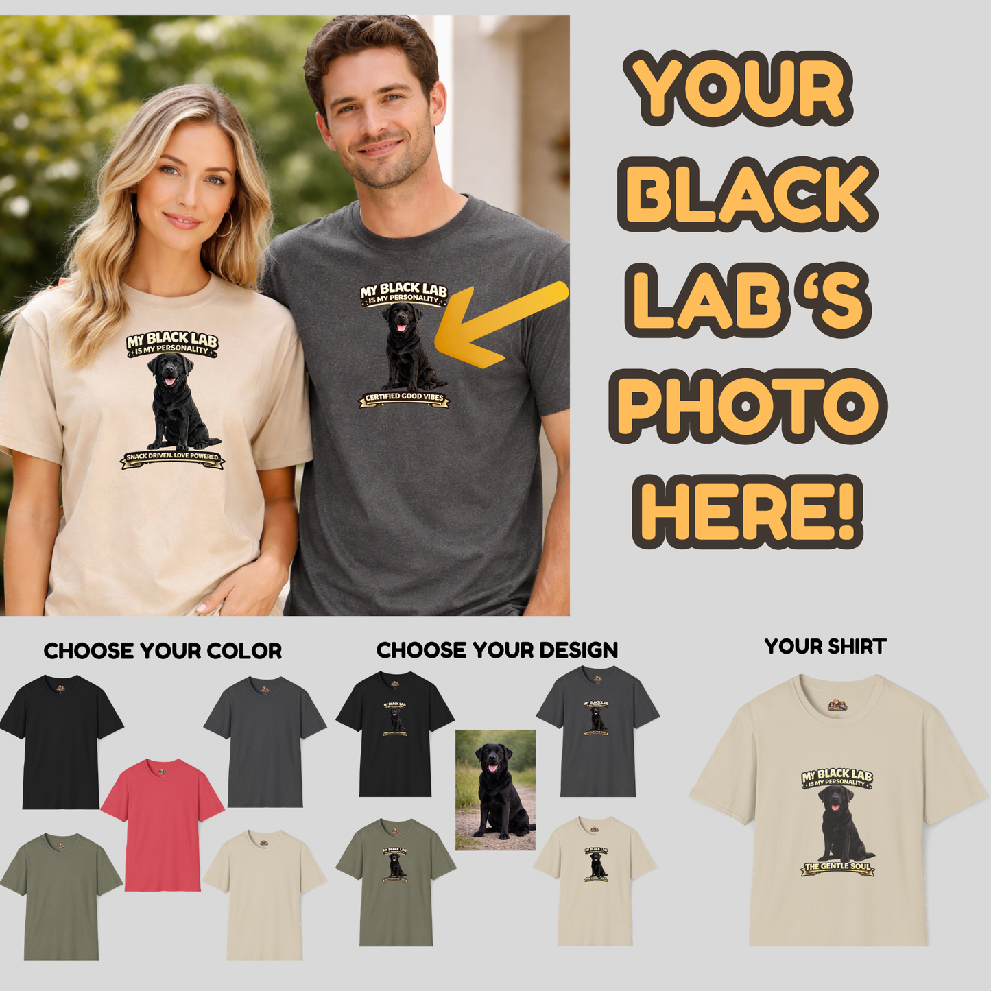 My Black Lab is My Personality – Personalized Dog Breed Shirt
