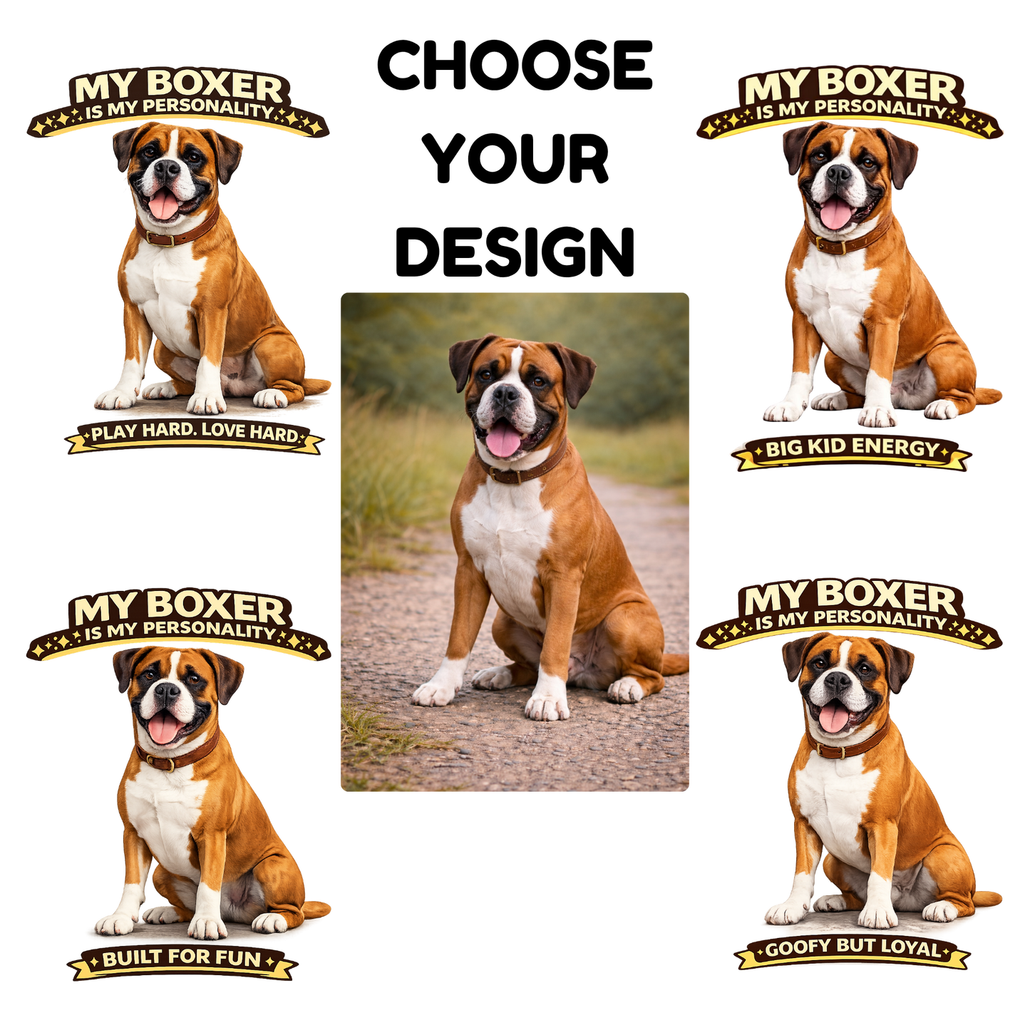 My Boxer Is My Personality -- Personalized Dog Breed T-Shirt