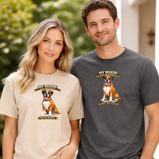 My Boxer Is My Personality -- Personalized Dog Breed T-Shirt