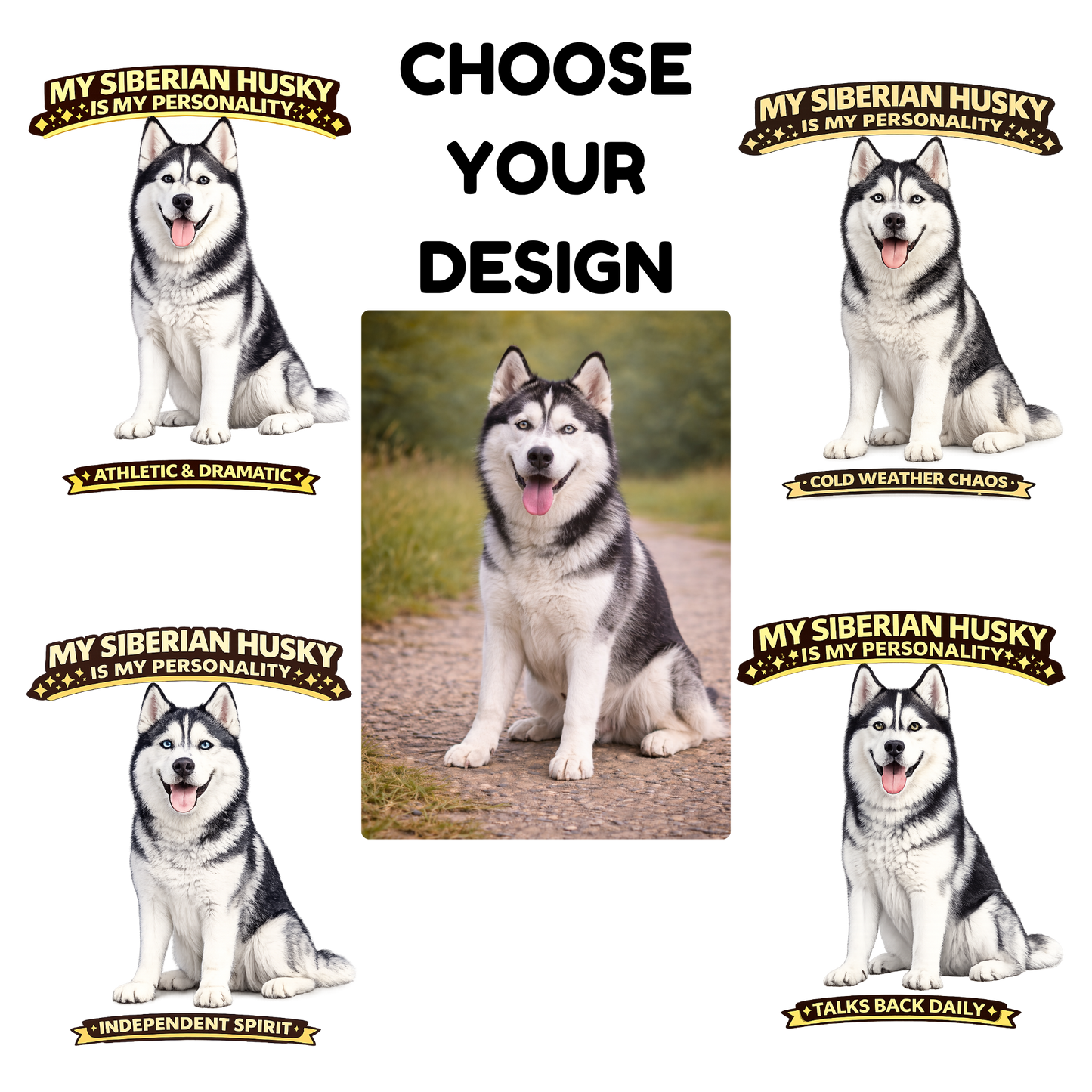 My Siberian Husky Is My Personality -- Personalized Dog Breed T-Shirt